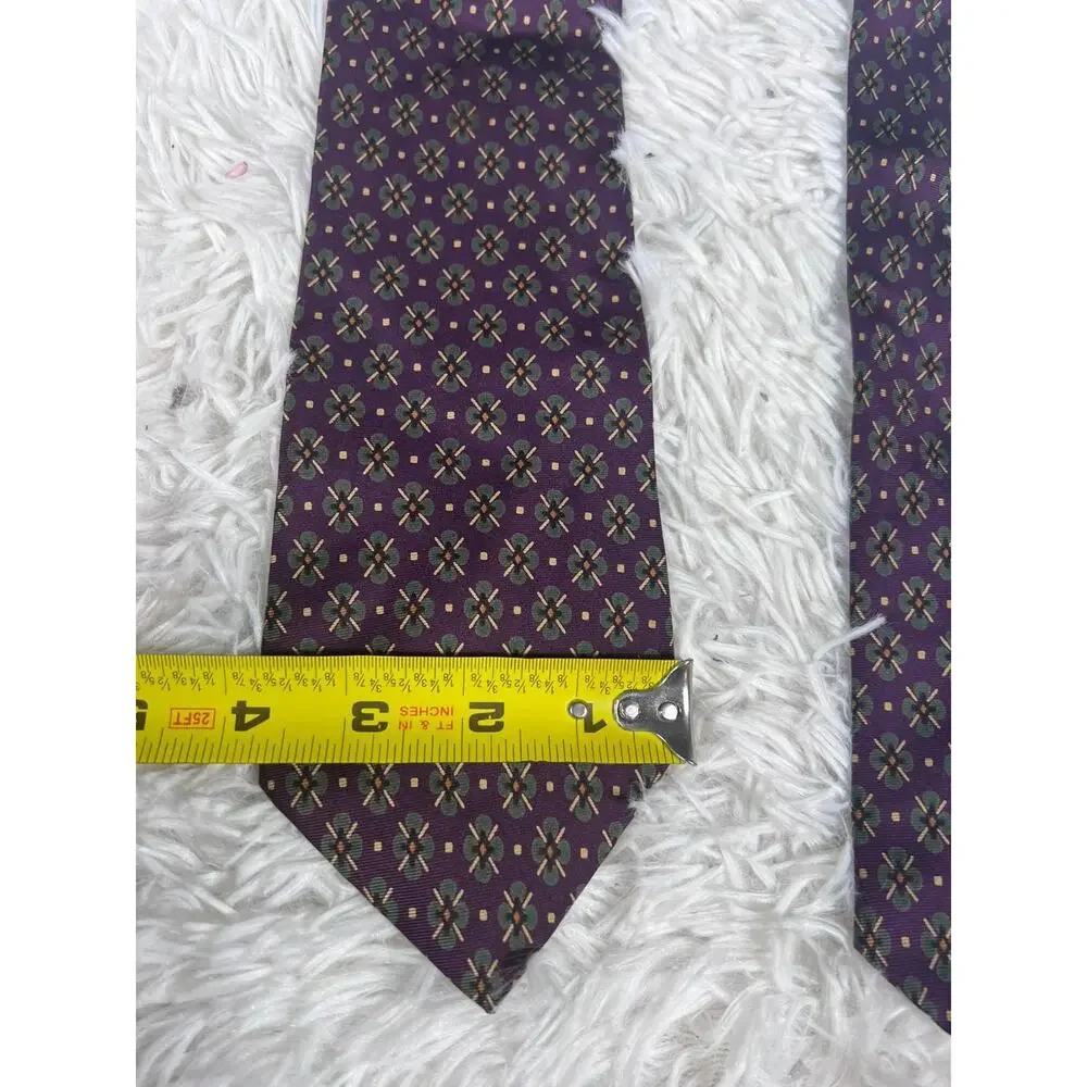 Vintage Christian Dior Monsieur Tie Mens Silk Floral Pattern Made In Italy 90s